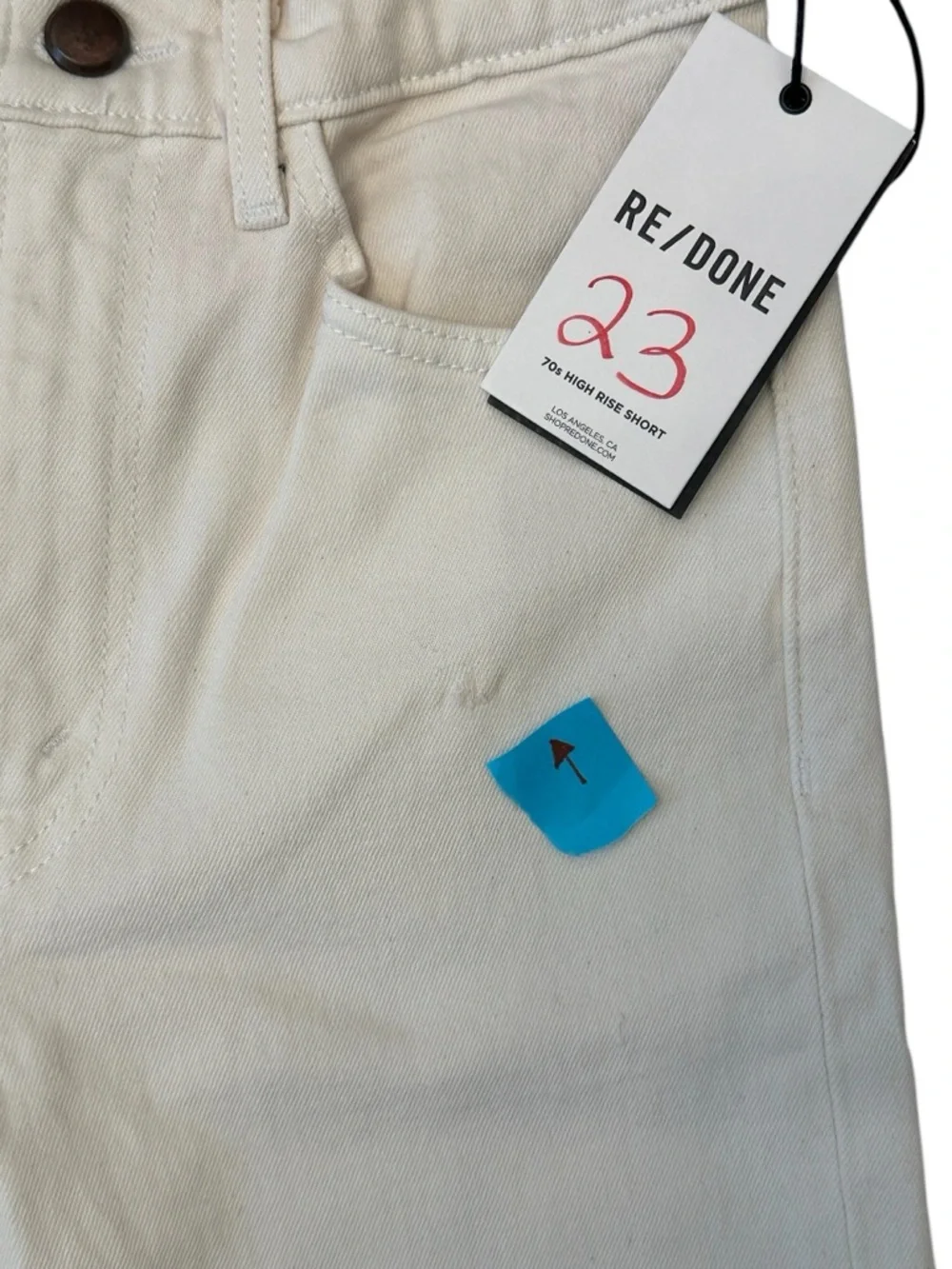Re/Done Originals 70's Straight Jeans in Vintage White Women Size 23 NWT $250 - Picture 6 of 12